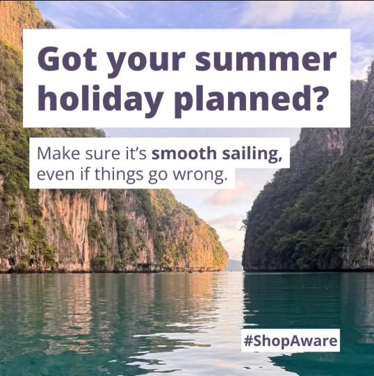 ESCC_TS's tweet photo. CITA- Consumer Advice campaign
Planning summer holiday?
Our advice can help you #ShopAware whether getting ready to book or something hasn’t gone to plan!⤵️
https://t.co/jtKqwOQfgM
https://t.co/9WzP9le4Ca
https://t.co/GdNDi8W2Hb
https://t.co/BNonRv7aIo
https://t.co/iceKVthi4j https://t.co/abSQj8sN1c