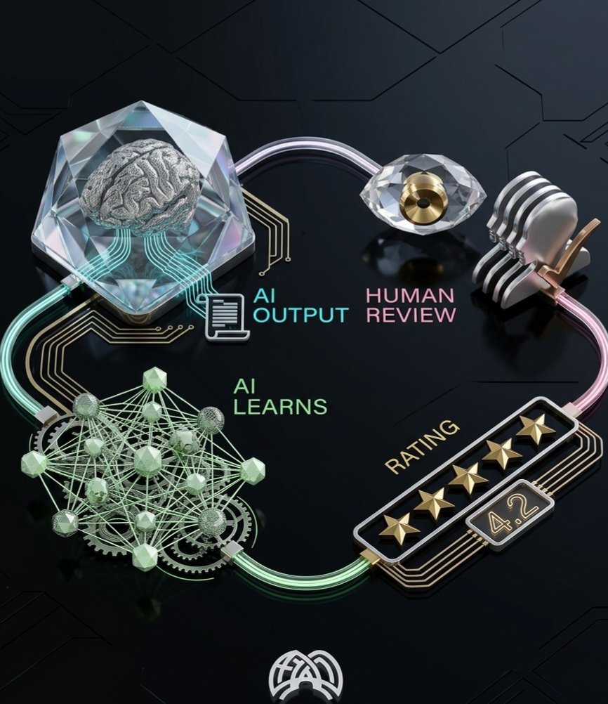 TheWorkProxy's tweet photo. Most people use AI every day but have no idea how it actually gets smart.
It doesn't teach itself. Humans train it.

Every time you ask an AI a question and it gives you a clean, accurate, well structured answer you think that's just the model being smart right?
Wrong.

Behind every response is thousands of hours of human review. Real people sitting down, reading AI outputs, marking what was good, what was wrong, what was harmful, what was genius.

That process has a name RLHF. Reinforcement Learning from Human Feedback.

Here's how it works in simple terms:
AI generates a response → Human reviews it → Human rates it → AI learns from that rating → AI generates a better response → repeat.
Over and over. Millions of times. Until the model sounds like it actually knows what it's doing.

The AI isn't getting smarter on its own. YOU are making it smarter.
Every writer, coder, doctor, lawyer and subject matter expert reviewing AI outputs right now is literally shaping the future of technology.
And the wild part? They're doing it from their laptops. Remotely. Flexibly.