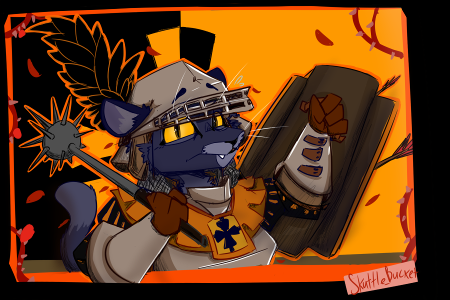 bucket_skuttle's tweet photo. Sir_Skuttle_Bucketon cat-ified Version https://t.co/MdiyOogTO5