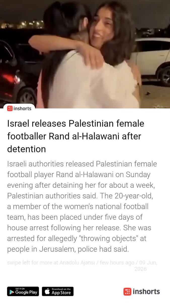 fe61285's tweet photo. #Shame
@IsraeliPM
For arresting and putting in detention a young #Sportsperson for a crime in which she could have been penalized and let off 😕
#RandalHalawani
#Palestine
https://t.co/w9pT9ULMTb https://t.co/qpu40VeI2T