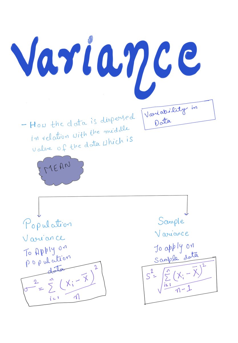 shortDevNotes's tweet photo. #Statistics #Variance #SampleVariance #PopulationVariance https://t.co/YA04hPczk7