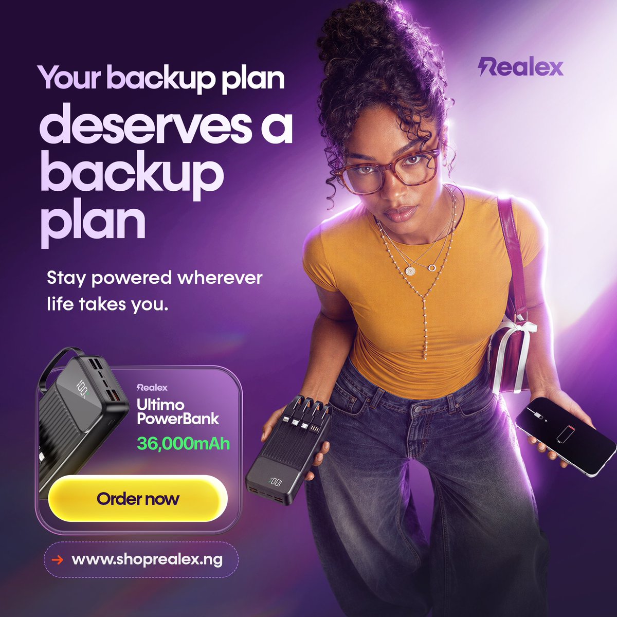 Realexng's tweet photo. The Realex Ultimo 36,000mAh Power Bank is the backup plan for your backup plan. 
With massive battery capacity and built-in cables, you’re always ready to power through the day without searching for an outlet.

Shop now at https://t.co/JfGUu1Rb5b

#realex #experiencemore https://t.co/xWUdHoT3mo