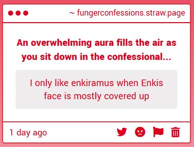 fahconfessional's tweet photo. "I only like enkiramus when Enkis face is mostly covered up" https://t.co/Qyw7PNDnMS