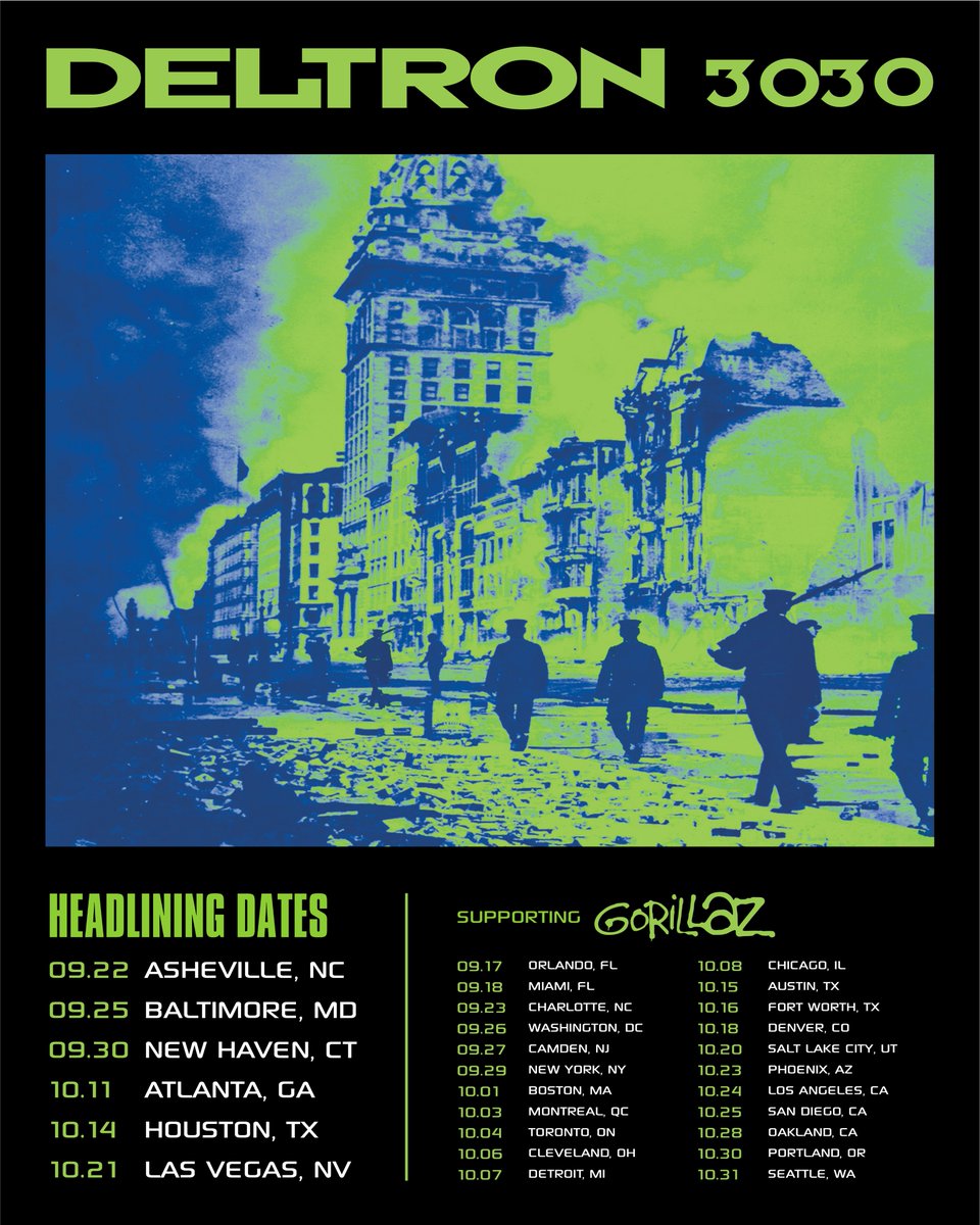 OfficialDELTRON's tweet photo. FALL 2026 HEADLINE SHOWS ON SALE NOW 🛸 Tickets and info at https://t.co/ismmCWYCip https://t.co/Ea6UilFOpB