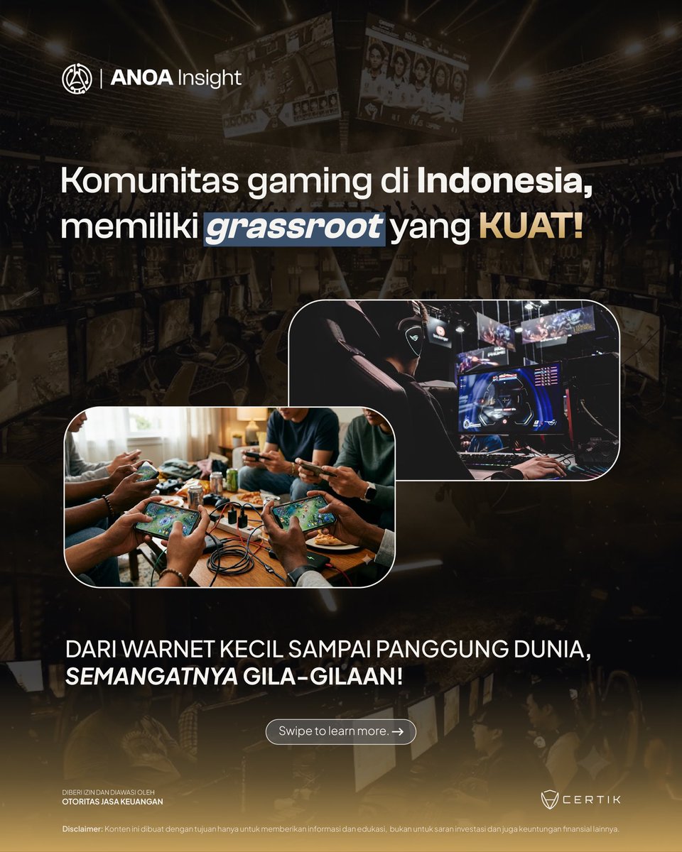 ANOAtoken's tweet photo. Indonesia adalah raksasa gaming di Asia Tenggara!
Swipe untuk tahu regulasi terkini, komunitas lokal, dan game yang lagi mendominasi di sini!๐
Kamu main game yang mana? ANOA bisa banget loh support game kesayangan kamu๐
#GamingID #EsportsIndonesia #AnoaToken https://t.co/pW7QsYazkV