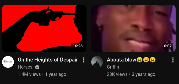 HughBone3's tweet photo. what is youtube trying to tell me bro 😭 https://t.co/qZZ4KMQBCi
