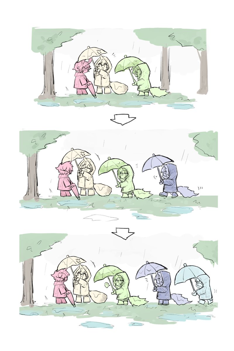 raio34's tweet photo. 連鎖☂️
(↓のつづきの年齢操作＋捏造けもです) https://t.co/J0keKMThd1