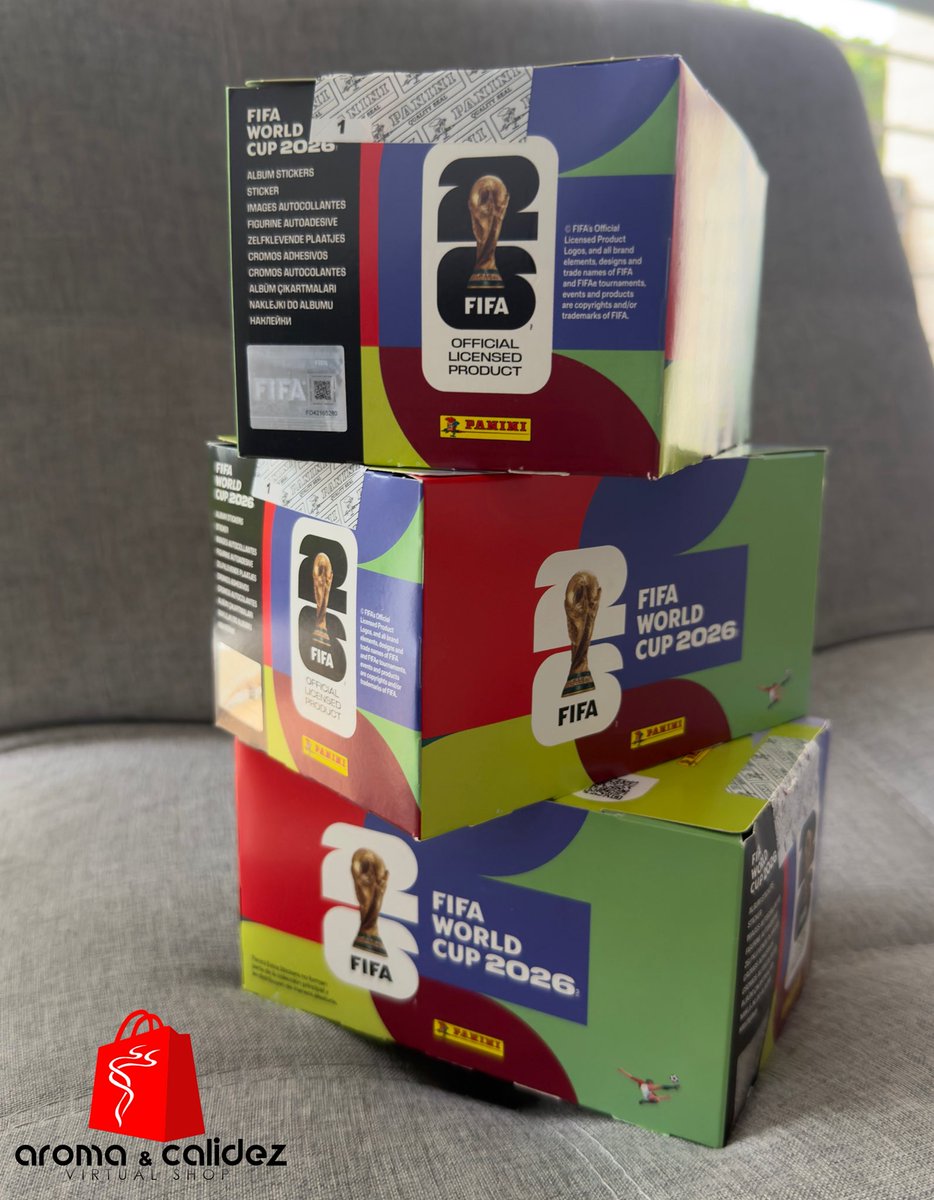 AromaCalidez's tweet photo. ¡EMPIEZA TU COLECCIÓN DEL MUNDIAL 2026 EN GRANDE! 🏆⚽ 

✅Caja Panini Mundial 2026 

✅álbum pasta dorada

✅Álbum pasta blanda 

✅Álbum pasta dura azul 

🇨🇴 3017215957 📲 https://t.co/2I5dv2IaWu