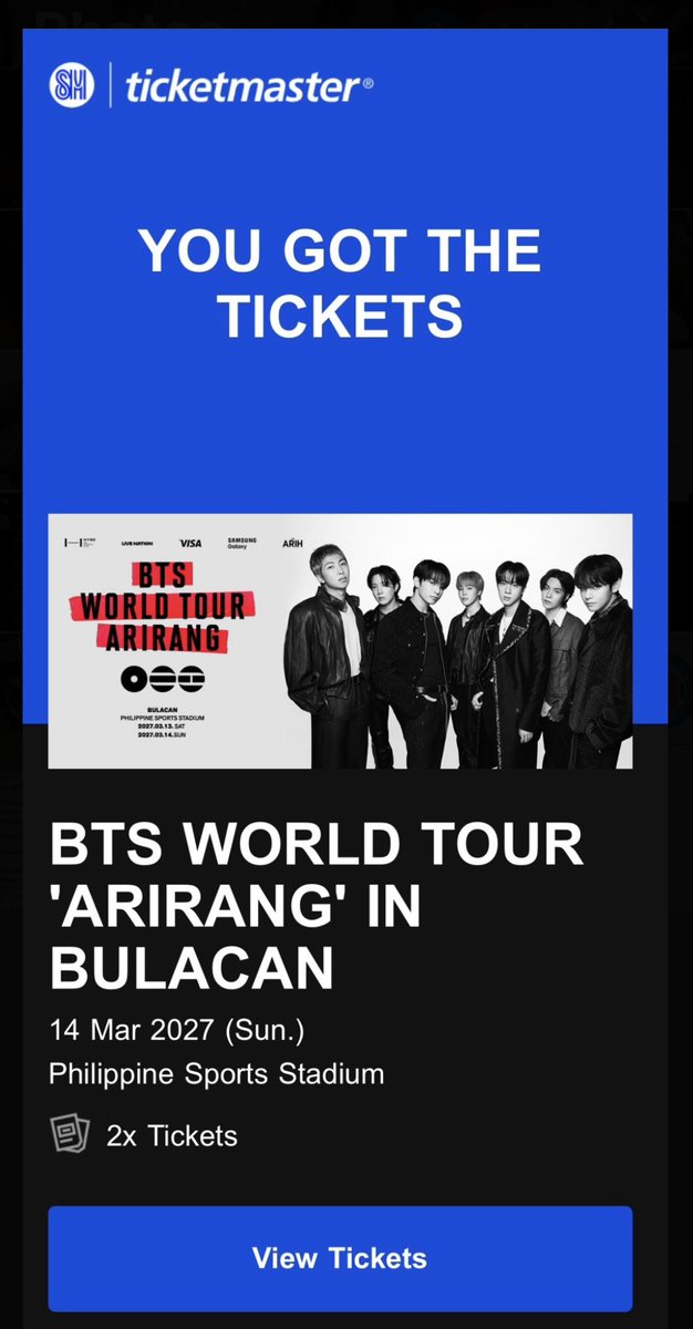 borahaexpjm's tweet photo. FINALLY SEEING BTS!! 

IDOL @tpa_pomelorie !!!! Another secured ticket from their team 😭🤯😲🤩🥰 Got my preferred date and section 🤩😭😍😭

THANK YOU!!! THANK YOU!!! THANK YOU!!! 💜💜💜💜💜💜💜

#pomeloriesecured #pomelorieDLproofs https://t.co/yM0tlSRVlB