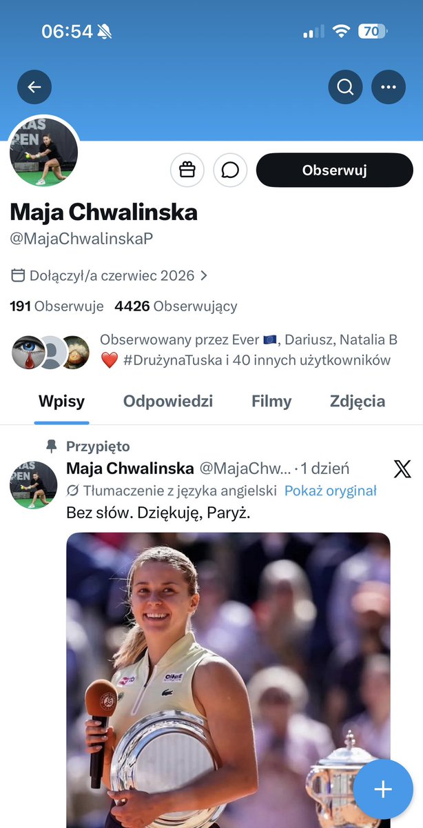 Monika_TeoriaZ's tweet photo. Zobaczcie, kogo obserwuje to troll konto a wy to obserwujecie.
No masakra! 

Pieprzona patologia podszywa się pod tenisistkę a ludzie jak mucha do gówna lecą i obserwują robiąc zasięgi. https://t.co/YiIWwG2y0f