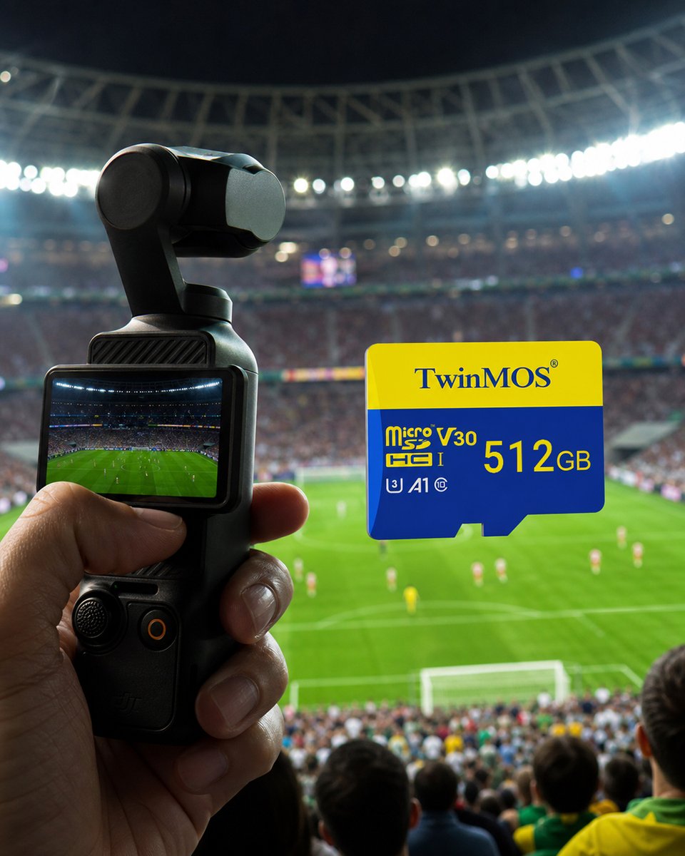 twinmos's tweet photo. ⚽ Every Goal. Every Cheer. Every Memory.
Capture match highlights and unforgettable moments with the TwinMOS MicroSD Card.
🚀 Up to 100MB/s read speed, 4K-ready recording, and capacities up to 512GB.
Never miss a moment. Store more with TwinMOS. 💾
#TwinMOS #MicroSD https://t.co/rZCl7RYtc8