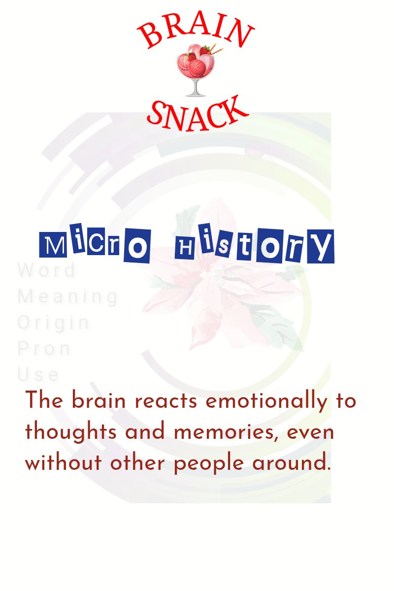Wordybabe2's tweet photo. Brain Snack: Micro History https://t.co/x9z6sfXOfo