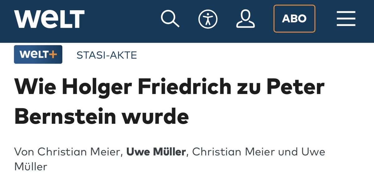 janoschdahmen's tweet photo. 8/
Wer hinschaut, sieht, wie das Netzwerk zusammen Grenzen verschiebt:

Dass Russland-Freund Holger Friedrich Stasi-IM „Bernstein“ war, deckte 2019 die WAMS auf. Für Springer einst (zurecht) das Feindbild.

Heute schreibt er dort Gastbeiträge, gibt pro-Russische Interviews. https://t.co/MSVbtGteUD