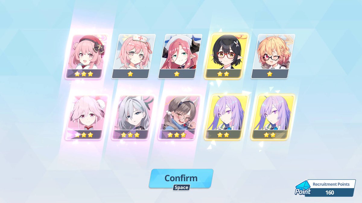 AL_twooo's tweet photo. Still no Kei and Mech Arisu. I don't know if I'm lucky or not.

#BlueArchive https://t.co/ZtLFYCH12U