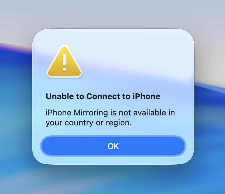 flexbox_'s tweet photo. So basically, we will never have Siri AI in Europe. 

I have been waiting for the iPhone mirroring feature for over two years now, and we still don't have it. So why would the new Siri be introduced?

#wwdc https://t.co/EqPjFe1aCm