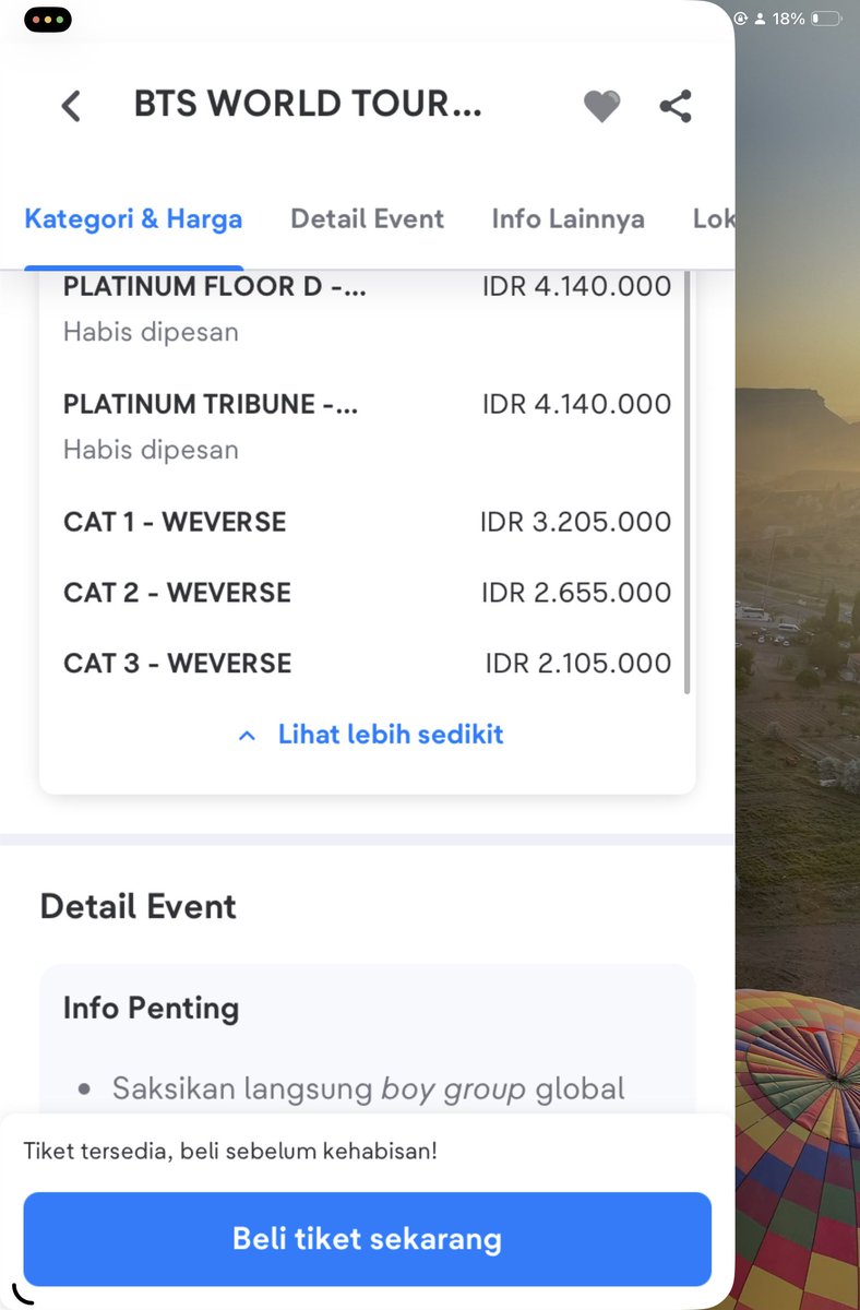 InhaAWH's tweet photo. Mau ngecek tiket pesawat trus coba ngecek tiket konser BTS ternyata cepet bgt yah Army belinya 
Tiket BTS presale https://t.co/RJ9pWUp6Nm