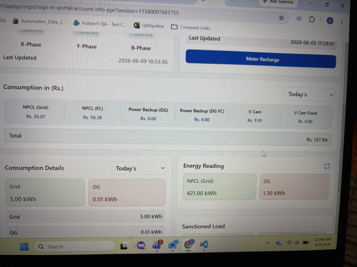 AnkitGaharwar4's tweet photo. @npclgrnoida 
I logged in my user account to check the stats and here is something wrong 
  My app shows total of day around Rs 91
 And online it shows total of Rs 137.84
Additional I got message of bill of Rs 483 to pay. I can’t find in my account, what’s it for https://t.co/dNNDQAT3QZ