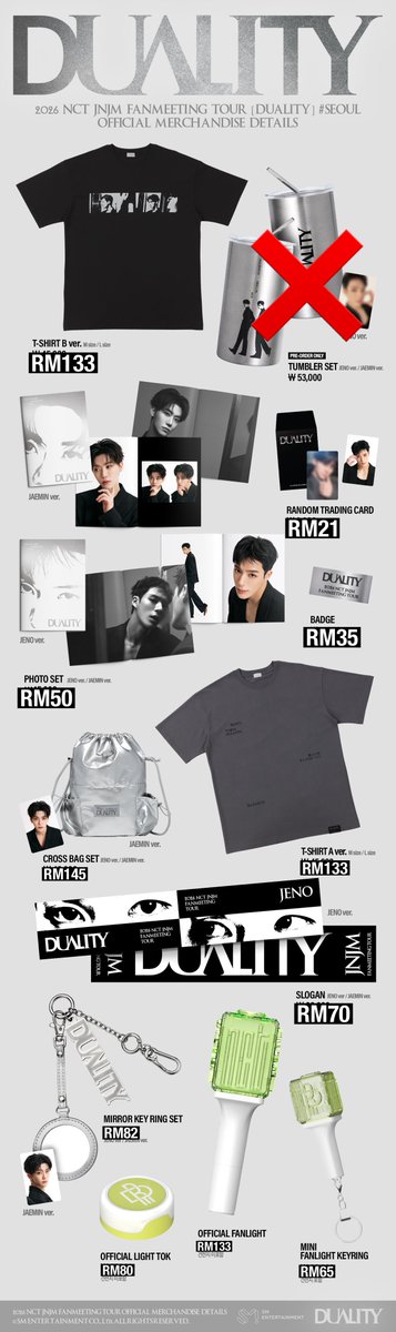 youngieschive's tweet photo. (help rt! ♡)

MY GO 🇲🇾 | NCT JNJM FANMEETING DUALITY MD 

- price stated in the pic
- will handcarry from kr to msia! 
- refund if sold out
- excluding local postage

📆 deadline: 13/6 7PM
💌 DM to order!
#pasarnct #pasarnctmy #pasarnctdream https://t.co/yOp339zeuI