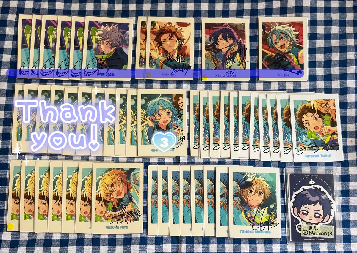 Na_o0O13's tweet photo. @y
【交換】あんスタ ぱしゃっつ 10周年 特典

譲 画像参照

求 10周年弓弦
  >リプ欄優先絵柄or(友人分:司.泉.レオ.ユメ.望.チトセ＞夏目)

現在の残数はこちらになります！(画像1~5)
引用元に反応ください！ https://t.co/lUJ8jDFFCY
