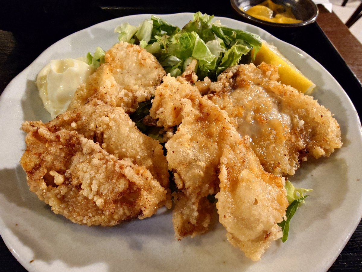issy3594's tweet photo. 今日のランチはカジキマグロの竜田揚げでした。
外はサクッと。 https://t.co/JlxrIYEroI