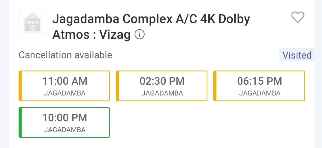 Ram_Charanist's tweet photo. Vizag City Day 6 
Melody &amp; Jagadhamba Theaters Matinee &amp; Ist Shows - FF 🙏🔥

#Peddi https://t.co/krKTAKYnRZ
