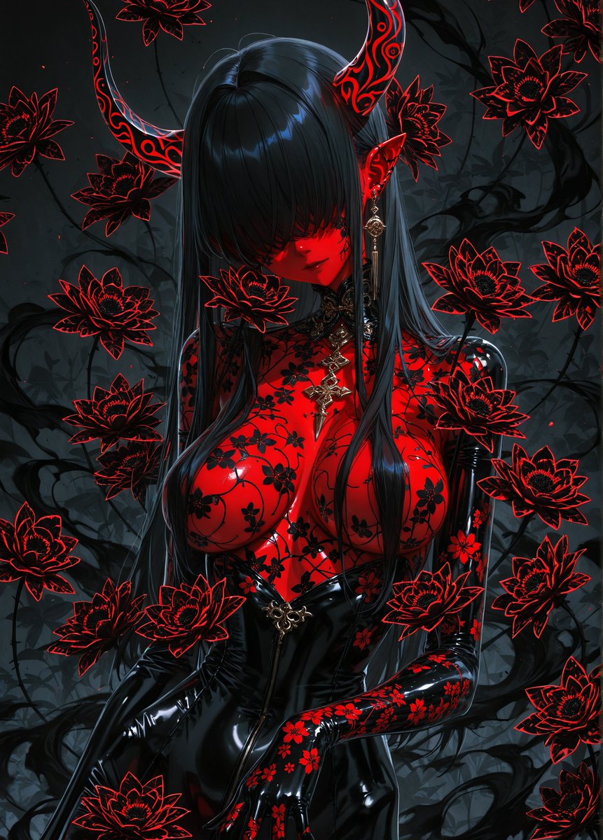 Kuroneko__x's tweet photo. A flower for every secret she never told https://t.co/aO6O0lWFdB