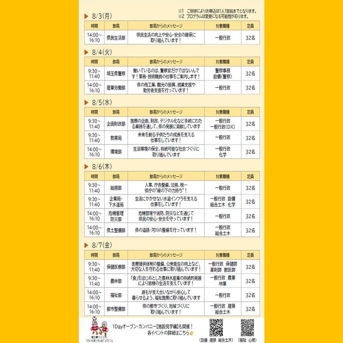 spp_saiyo's tweet photo. 🌻埼玉県庁1Dayオープンカンパニーの開催🌻
当日は埼玉県庁で様々な職種の業務紹介等が行われ、埼玉県警察からは警察事務職員が参加します！
埼玉県警察事務職員の説明会日は、８月４日（火）！
詳細や申込は、こちらから↓
https://t.co/cwHyM9P9v7
#埼玉県警察 #埼玉県庁 #オープンカンパニー https://t.co/0x8vuNrDTy