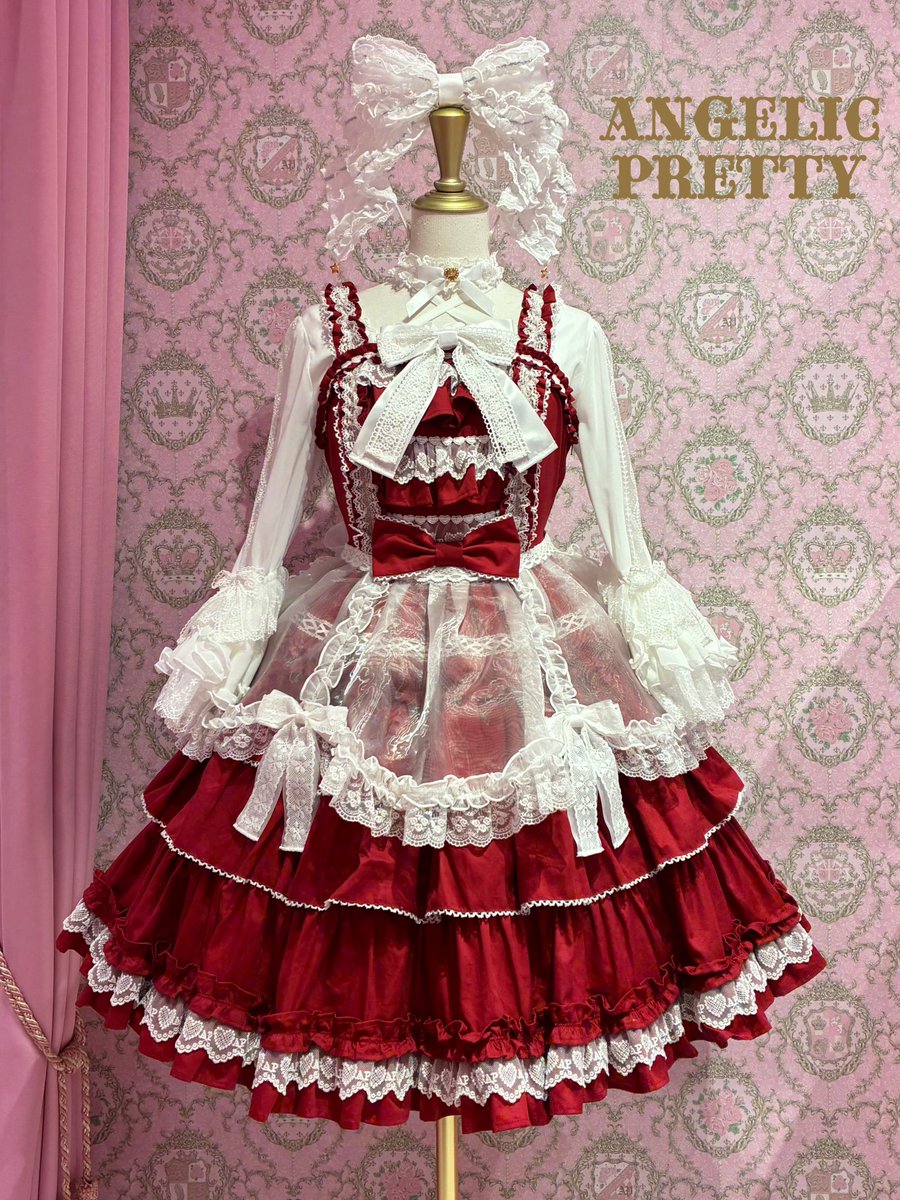 アンジェリックプリティ pretty フリルジャンパースカート 赤 angelic pretty ジャンパースカート Angelic Pretty ジャンパー