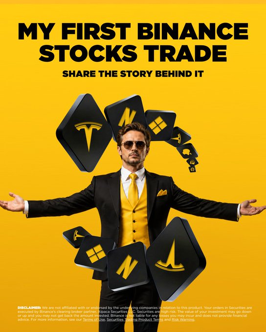 shinBysim8's tweet photo. We want to hear about your first #BinanceStocks trade.

What stock? What made you pull the trigger? How was the experience?

Share it in any format: text, meme, screenshot, or video.

🎁25 selected entries win from a 5,000 USDC prize pool. https://t.co/KFIBGEYK2P