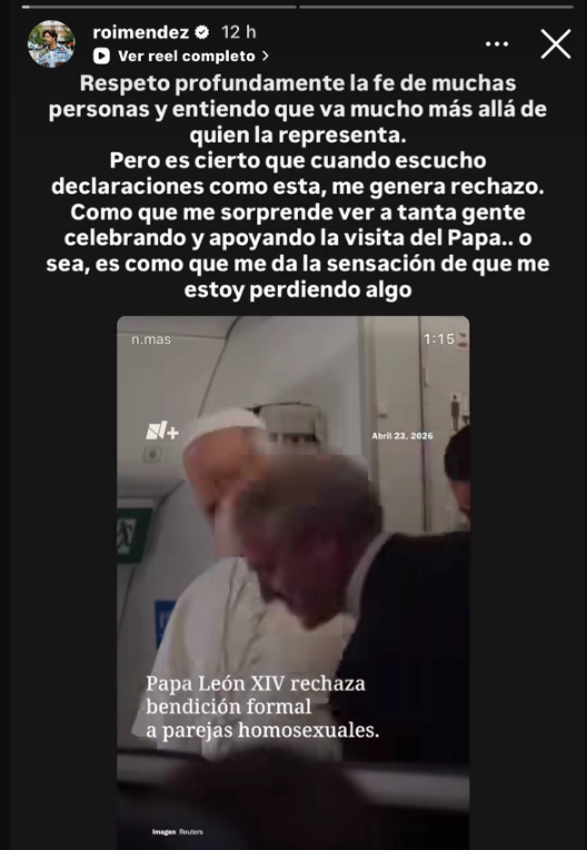OT24h's tweet photo. 👏🏻 Perfecto Roi hablando claro sobre las declaraciones del Papa sobre las parejas homosexuales https://t.co/UBjz0yXN5g