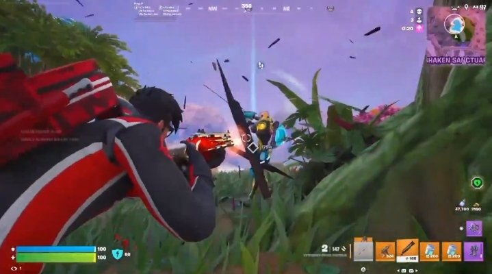 SomeSevenGuy's tweet photo. @Wokelander_alt3 It doesn't, the bush tanks the first shot because you hit it, the second shot misses because he side-stepped it (screenshot is when the weapon starts firing the 2nd shot, despite the bullet not being subtracted from the count yet, I'm guessing that's why) https://t.co/S4wvvi054A