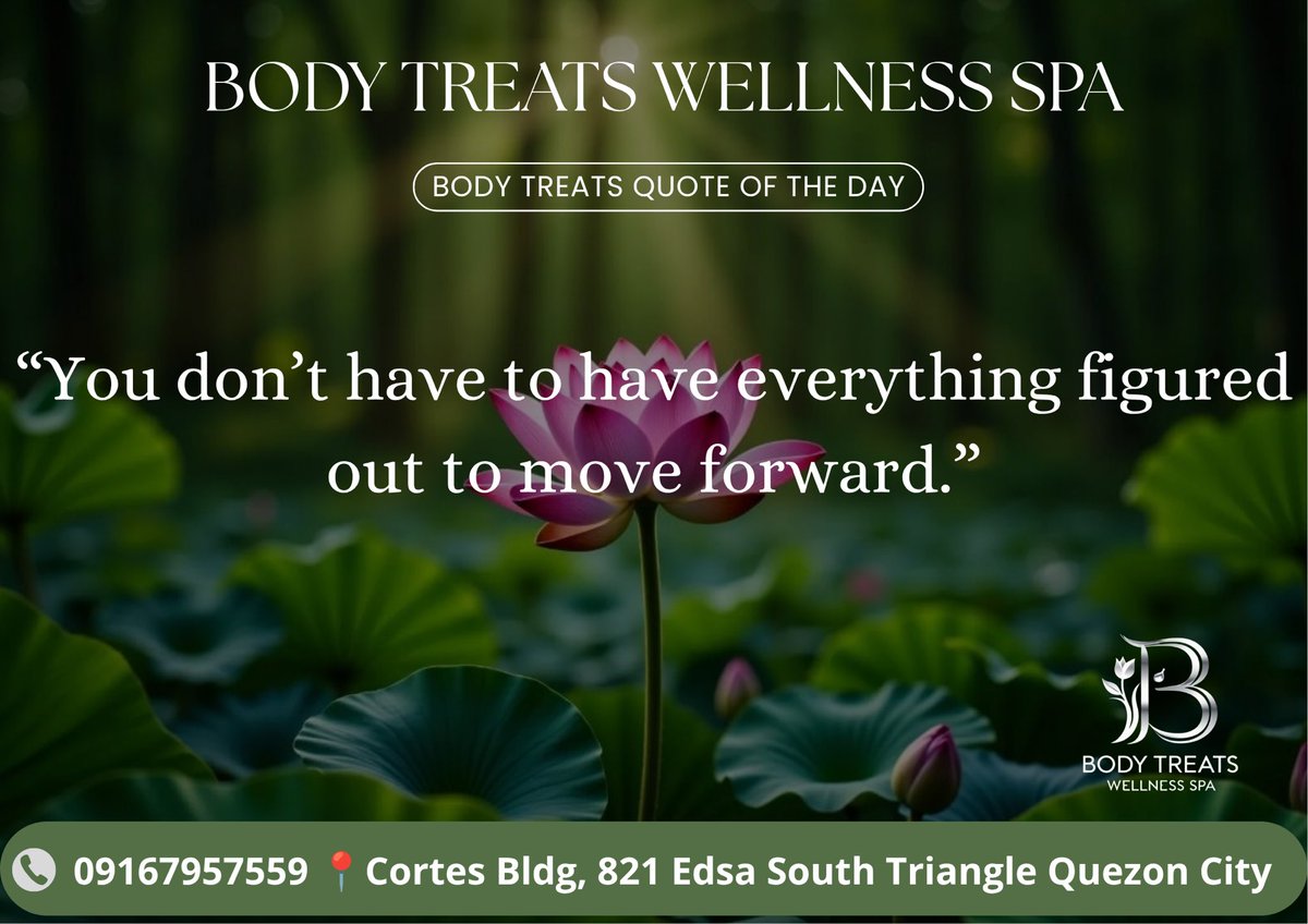 bodytreatsQC's tweet photo. Take the next step. Clarity often comes after action.

#TuesdayMindset #KeepGrowing #TrustYourJourney https://t.co/2lFEaMBHTd