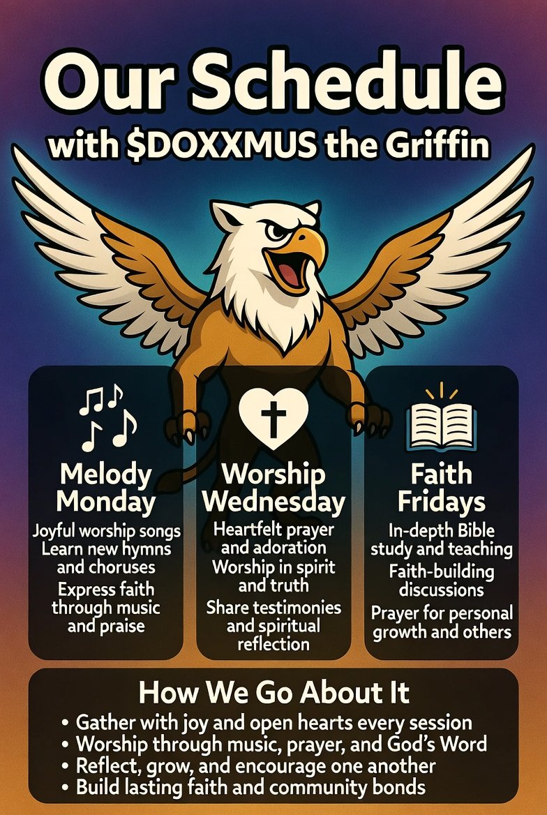 DOXXMUS's tweet photo. Good Morning, Family!

Excited to share:

Melody Monday – Joyful worship songs, new hymns &amp; faith through music
Worship Wednesday – Heartfelt prayer, adoration &amp; powerful testimonies
 Faith Fridays – Deep Bible study, discussions &amp; prayer for growth

#WorshipWednesday #Melody https://t.co/3To1yfpoKL