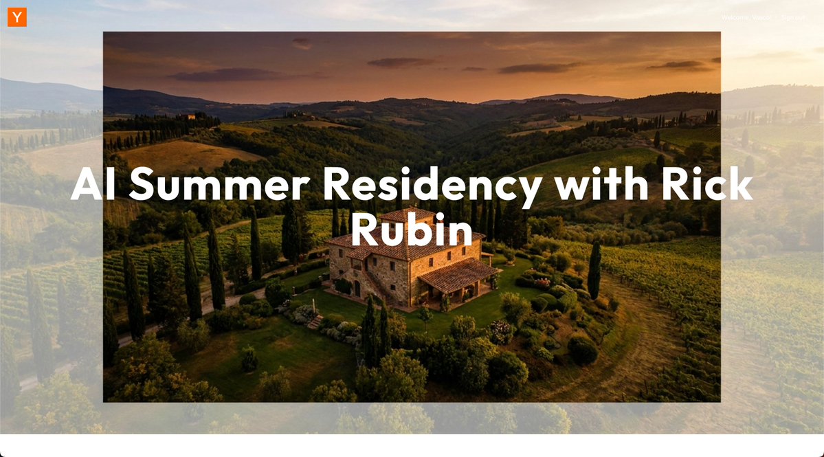 nosilverv's tweet photo. Rick Rubin (yes, /that/ Rick Rubin) is hiring someone to live with him in his villa in Tuscany for a month while they teach him how to use AI lmao, best timeline. https://t.co/GRseVDf5aa
