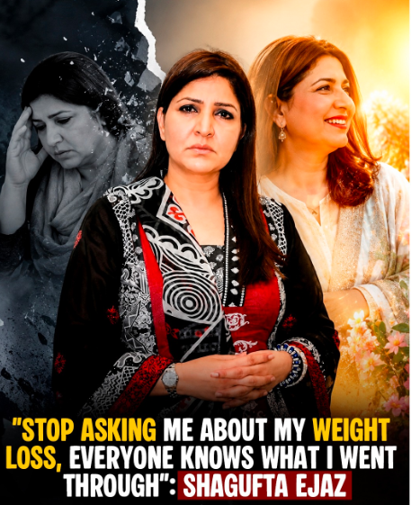 WaniaHamid11's tweet photo. Shagufta Ejaz has addressed her weight loss, reminding everyone that personal changes often come with unseen struggles and emotional journeys.
#ShaguftaEjaz #RespectPrivacy #BodyShamingAwareness #MentalHealth #BeKind #CelebrityNews #LifeJourney #Empathy #TrendingNow 🤍✨ https://t.co/UliEsh2Kpc