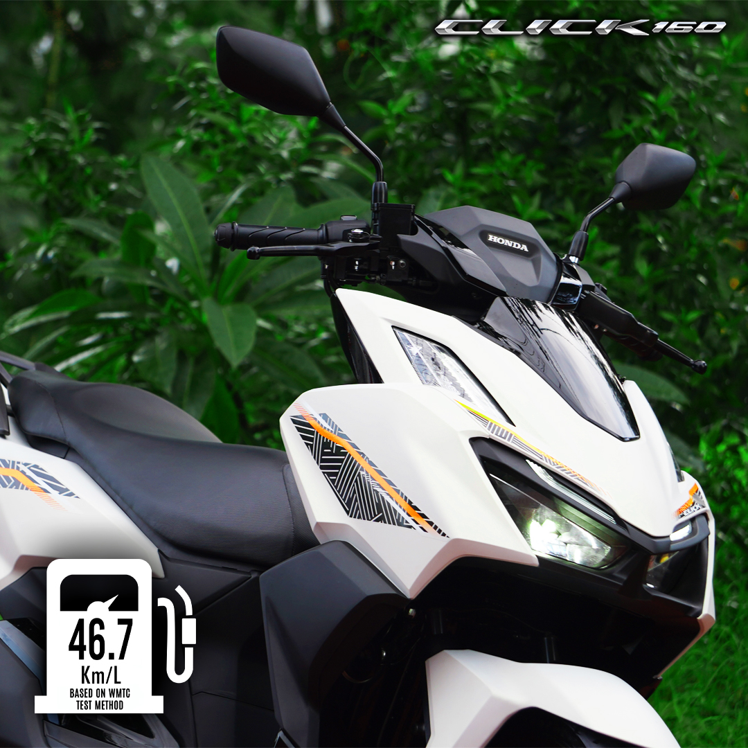 Hondaph_mc's tweet photo. Make every ride a statement with the Click160 in Matte Pearl Crater White!

Experience the perfect combination of comfort, powerful performance, sporty styling, and impressive fuel efficiency of up to 46.7 Km/L.

It’s time to #StepUpYourGame and elevate your riding experience. https://t.co/BzIMPJbYFK