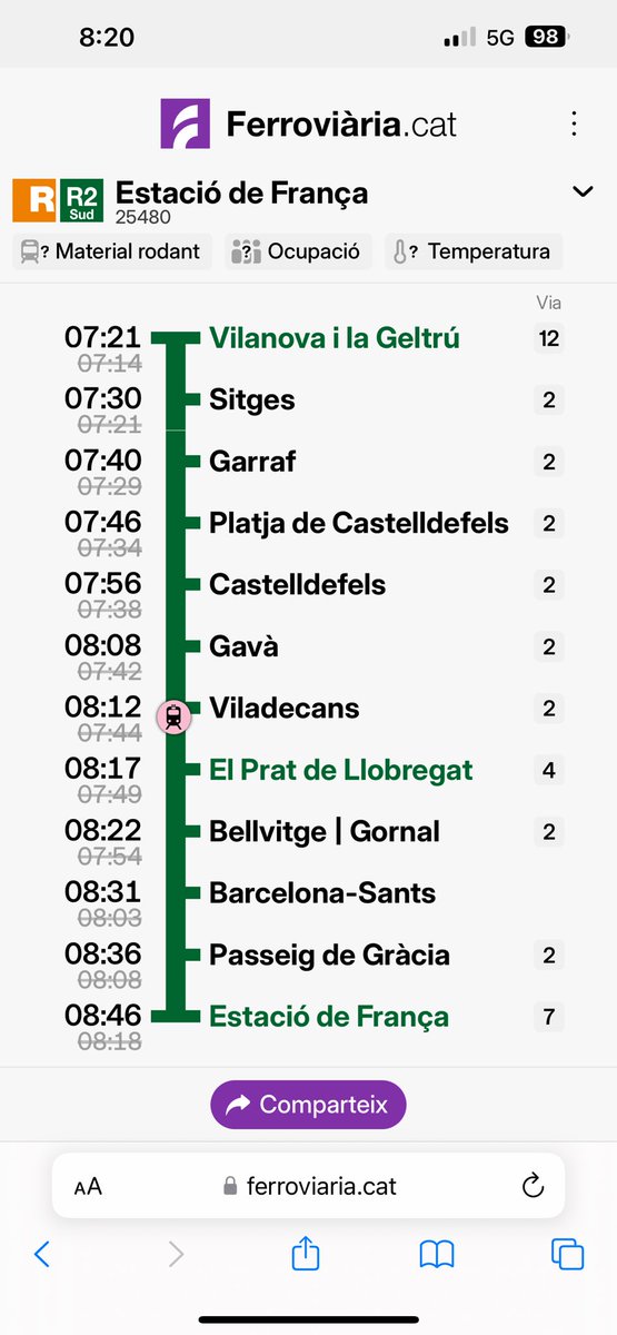 TemisNemesis's tweet photo. @rod2sudcat podéis ayudarnos? Parados entre Viladecans y Prat, además del retraso y lentitud que llevamos…. @dignitatavies @AfectRodalies @Cansadoderenfe @LaVanguardia @elsmatins @beteve 😓😓😓😓 https://t.co/HIpK3KMu65