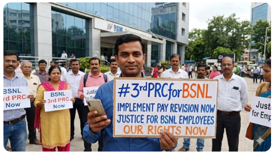 auro_2020's tweet photo. BSNL staff worked tirelessly to build India's network.We urge the Government to waive the clause and give us our due.Implement 3rd PRC now for rightful wage revision! #3rdPRCforBSNL
@CMDBSNL @BSNLCorporate https://t.co/eSPyDNAHst