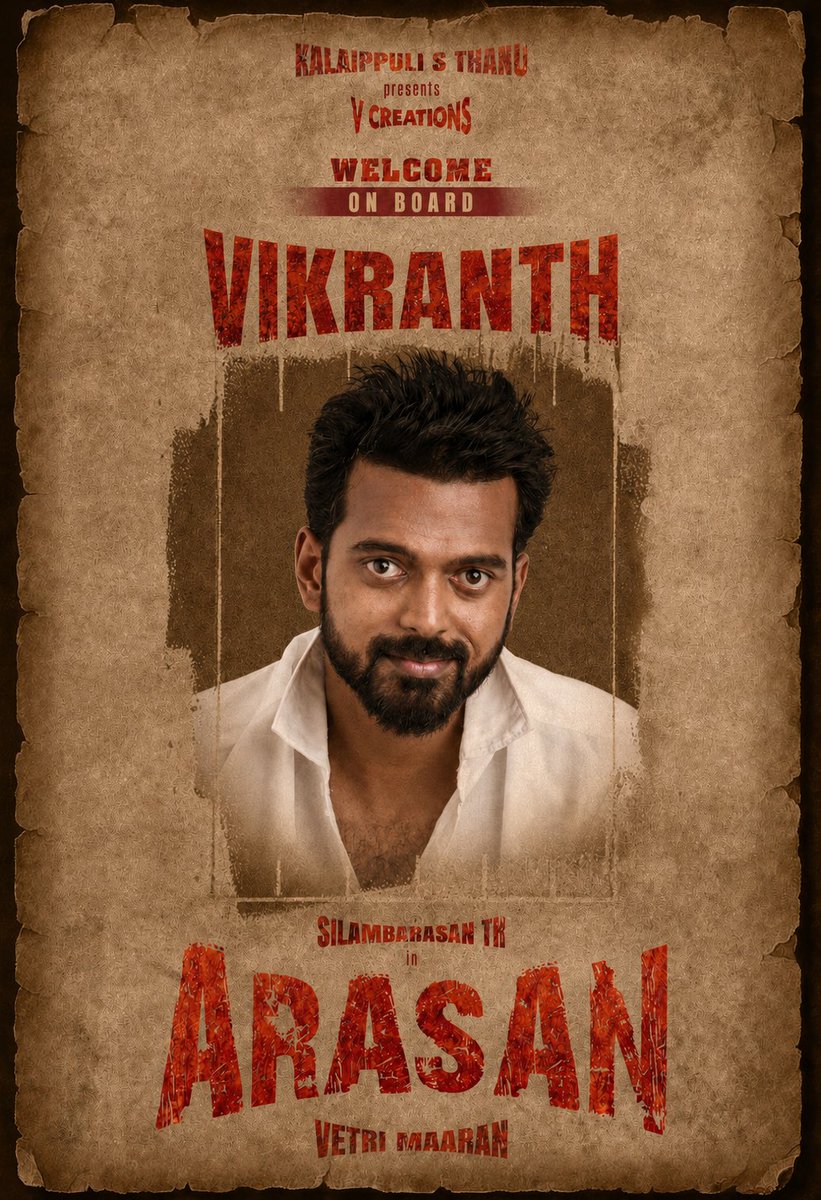 STRBloods_'s tweet photo. Vikranth is said to be playing an important role in the film. 👀🔥

#Arasan #SilambarasanTR https://t.co/EszvJj3V0B