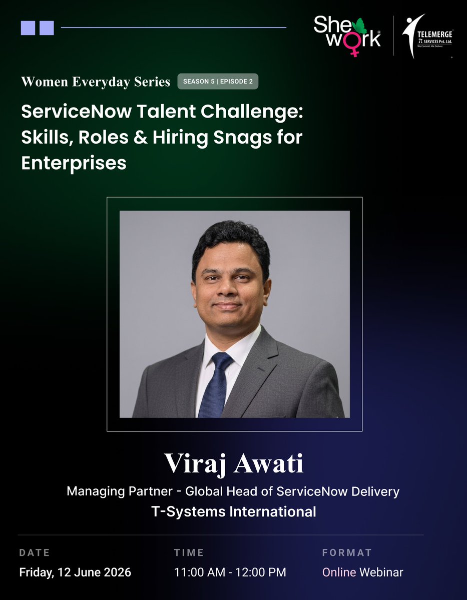 SheWorkIn's tweet photo. Enterprises keep saying they can't find qualified ServiceNow talent. But the talent says otherwise. 

Where exactly is this talent chain breaking down — and whose problem is it really? Watch this space for more.
#SheWork #WES #ServiceNow https://t.co/vVEuXsIcxp