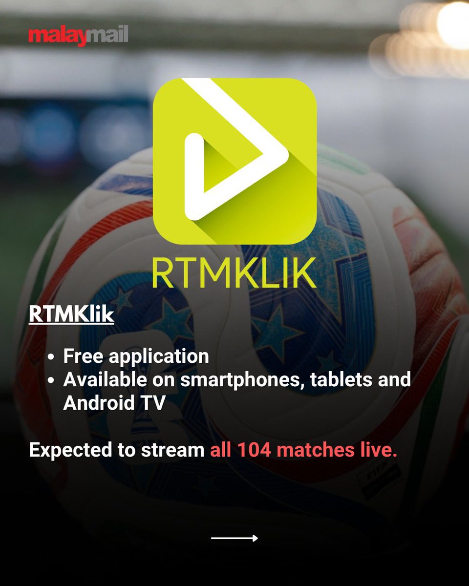 ayshardzn's tweet photo. World Cup starts this Friday and here are ways to watch it in Malaysia: https://t.co/jlpBeM2M0l