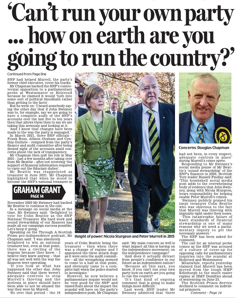 AgentP22's tweet photo. A former SNP Treasurer wants the party accounts audited for the last 10 years.

John Swinney should agree immediately.

Unless, of course, he's worried about what might be uncovered... https://t.co/HRIVyuxiF1