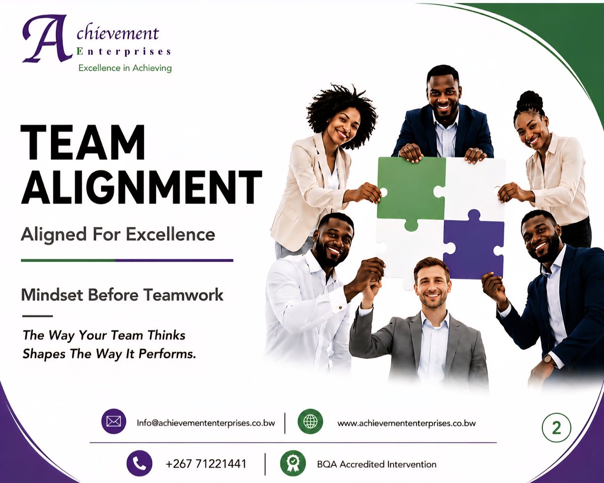 NekatiRachel's tweet photo. The way your team thinks shapes the way it performs. Teams with a growth mindset communicate better, collaborate more effectively and adapt faster to change.
When mindset shifts, behaviour follows. When behaviour changes, performance improves.
#TeamAlignment #AlignedForExcellence https://t.co/4mFz1vtnvC