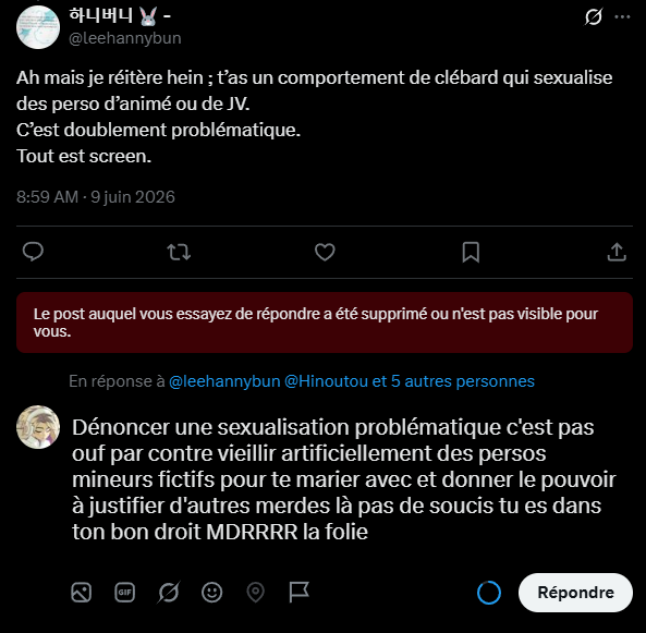 Madzfaces's tweet photo. Coucou @leehannybun vu que tu m'as bloqué je te ping ici pour te donner ma dernière réponse. Des bisous ❤️ https://t.co/pQiJ9iIZoJ