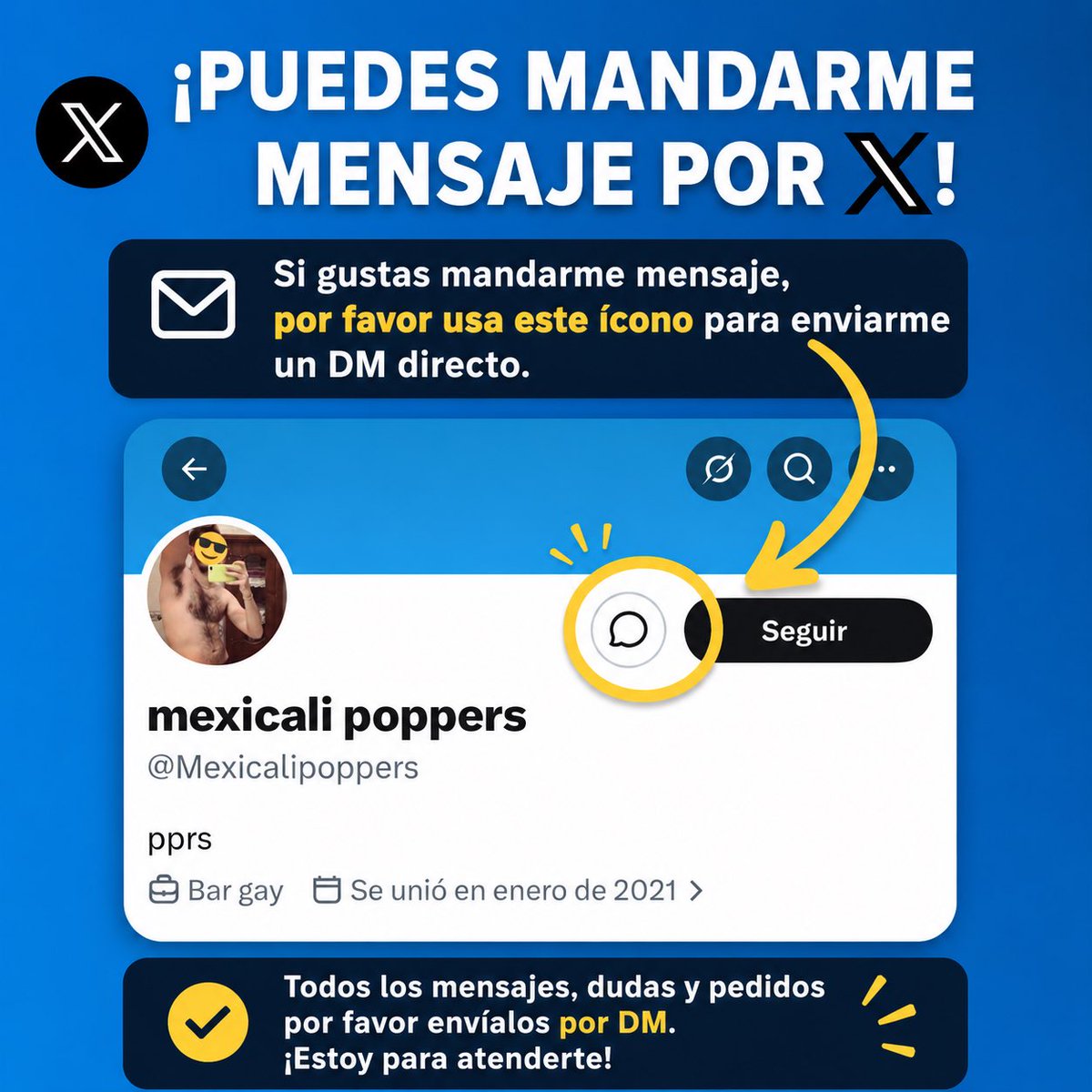 Mexicalipoppers's tweet photo. Como enviar mensaje ?? ⬇️⬇️⬇️⬇️ https://t.co/K2OHpP4Fzb