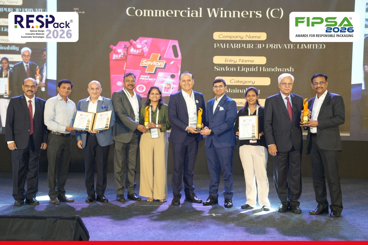 Respackevent's tweet photo. 🏆 FIPSA Awards 2026 | Category C – Plastics Flexible Material | Commercial Sustainability Winners

Congratulations to all the winners recognized for excellence in sustainable packaging, responsible innovation, and solutions shaping the future of packaging.

#FIPSA2026 https://t.co/vf0sPPRhnP