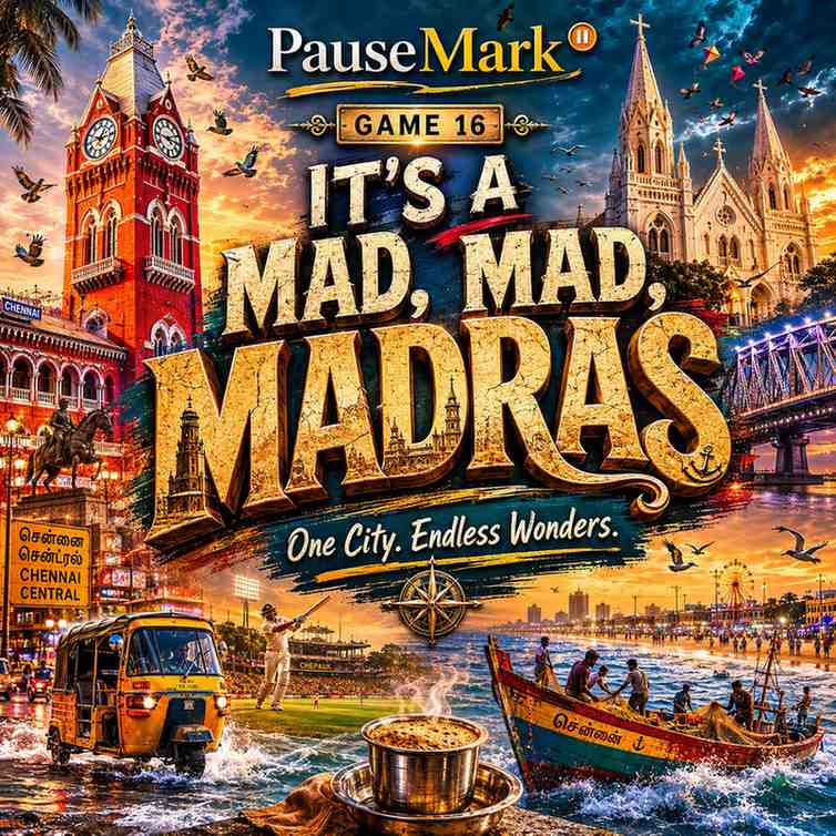 kksath's tweet photo. Today's PauseMark is about Madras/Chennai. How much do you really know? And remember it is not just about the correctness, this game is all about the pause. 
Play with your friends. 

https://t.co/u3LB19BeJW

#pausemark #quiz #game #chennai #madras #history https://t.co/bionqgTjVc