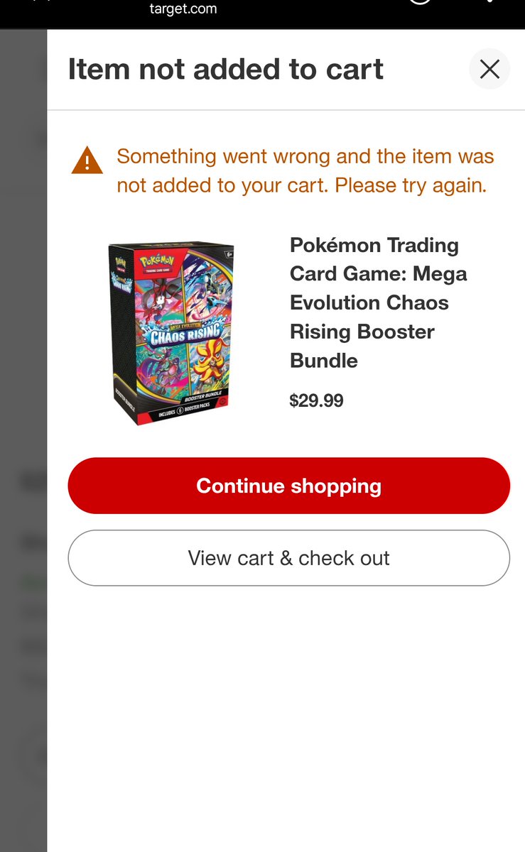 Mindspore's tweet photo. @PokemonRestocks All I ever get. https://t.co/7unKbKEzOn