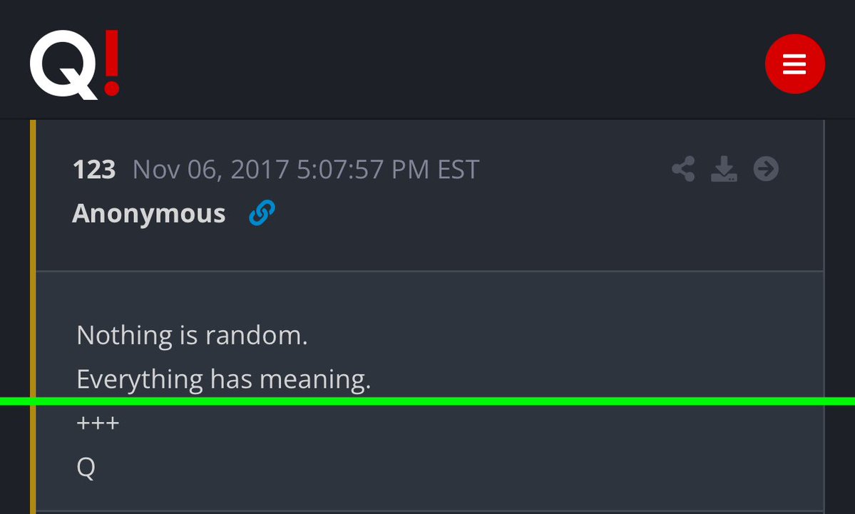 See17Q's tweet photo. https://t.co/wQOOghCop9

BQQM
@5:55-TehranTimeME-Drop555💧
ما با شما هستیم!
Q
@5:55–Mil🕰️-17:55
17=Q
55=5:5 درست روی Q با صدای بلند و واضح!
Drop 1755💧
آیا ما زنده‌ایم؟؟ انجامش بده!!
>>2340789
5 دقیقه تأخیر.
پیام ارسال شد.
Q
هیچ چیز تصادفی نیست.
همه چیز معنی دارد.
+++
@DanScavino https://t.co/whBr3r55a5