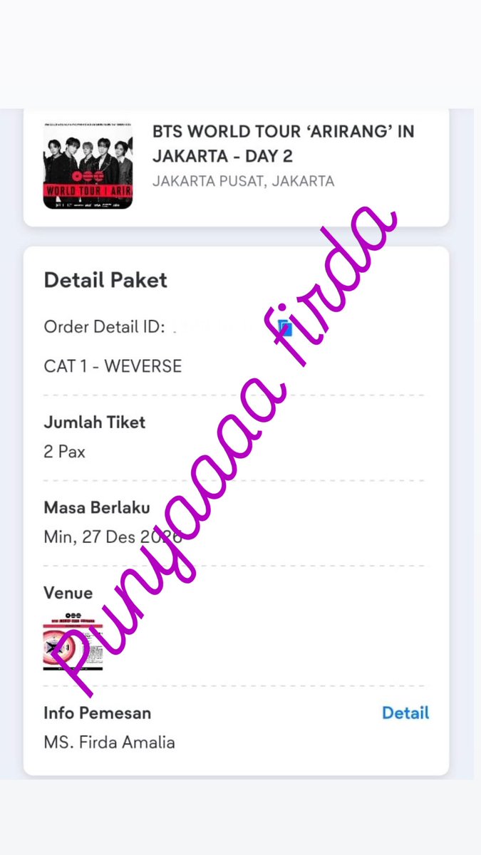 Firda1D's tweet photo. Jujur masih tremor🥹🥹🥹🥹
Likaliku ngikut jastip kalah war slot terusss dan finally !! Tanpa jastip yg gedee pun aku bisa
Alhamdulillah masyaallah tabarakallah takbirrrrr 😇😇😇😇
#BTS_ARİRANG #btsworldtourariranginjakarta https://t.co/PFqa64a7HC